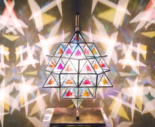 Tetra Matrix - 64 Tetrahedron Luminary Pendant Light created with Nassim Haramein
