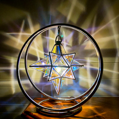 Gemma Geometric Pendant Light  - Dichroic Glass - Free  Full Moon Stand Offer