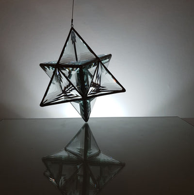 Merkaba (Medium Size) and Stand Package with Bonus Tetrahedron Sculpture