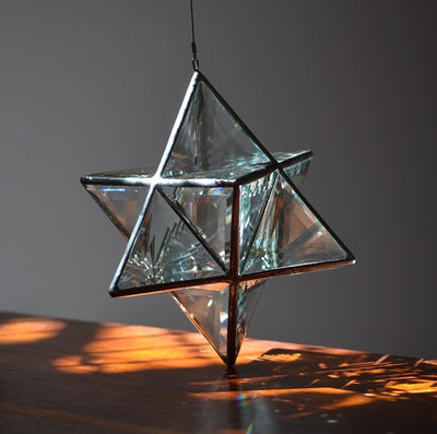 Merkaba (Medium Size) and Stand Package with Bonus Tetrahedron Sculpture