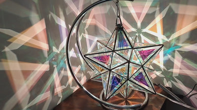Scorpius Geometric Pendant Light | 38cm | Dichroic Glass