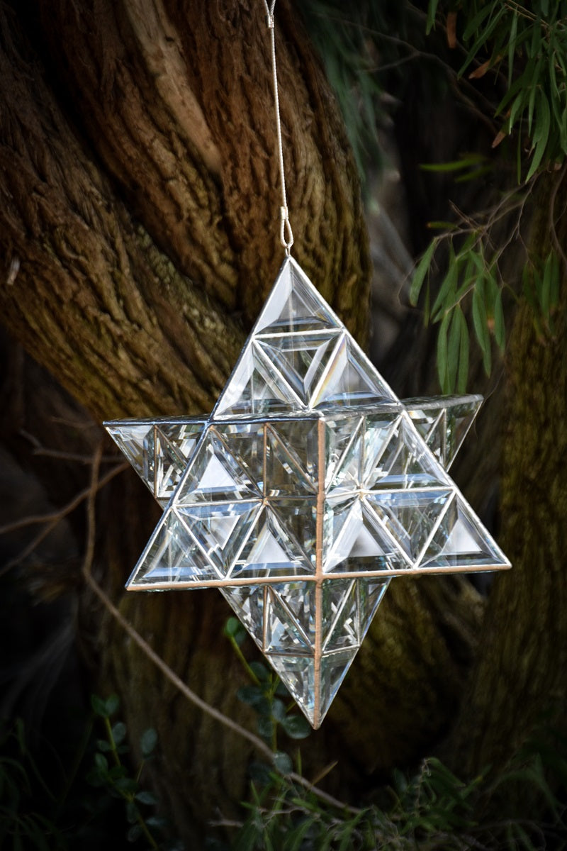 Large Merkaba Glass Sculpture