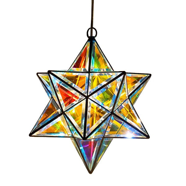 Scorpius Geometric Pendant Light | 38cm | Dichroic Glass