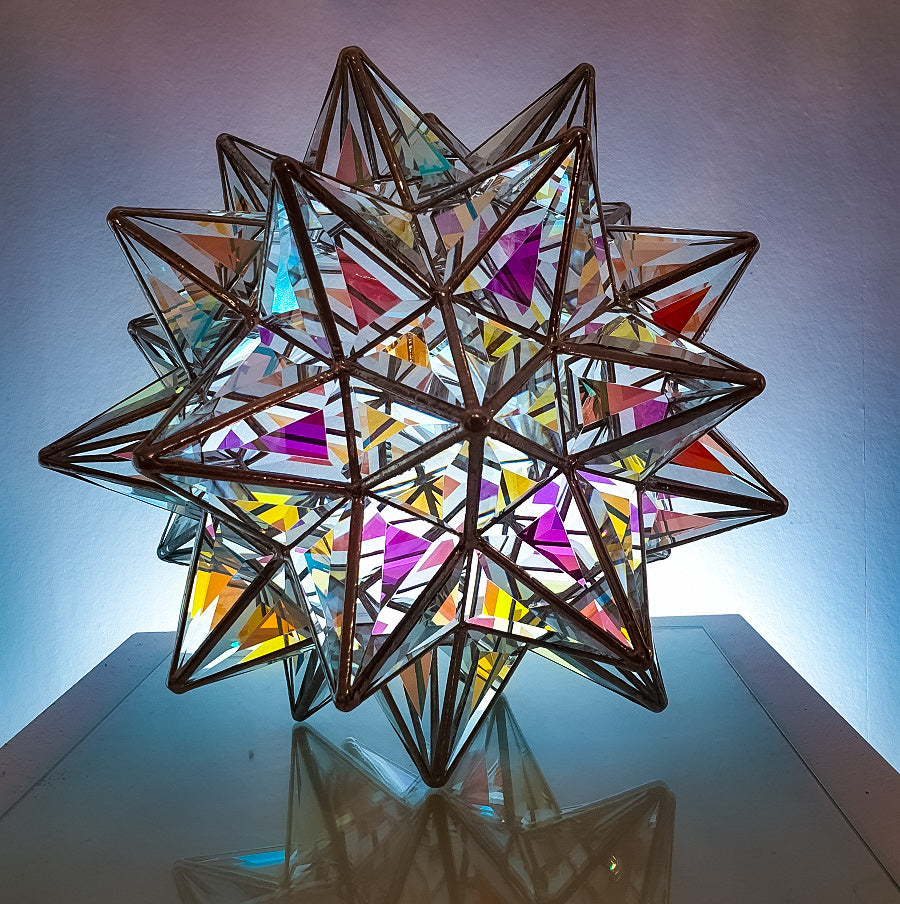 Izar Geometric Pendant Light | 45cm & 65cm | Dichroic Glass