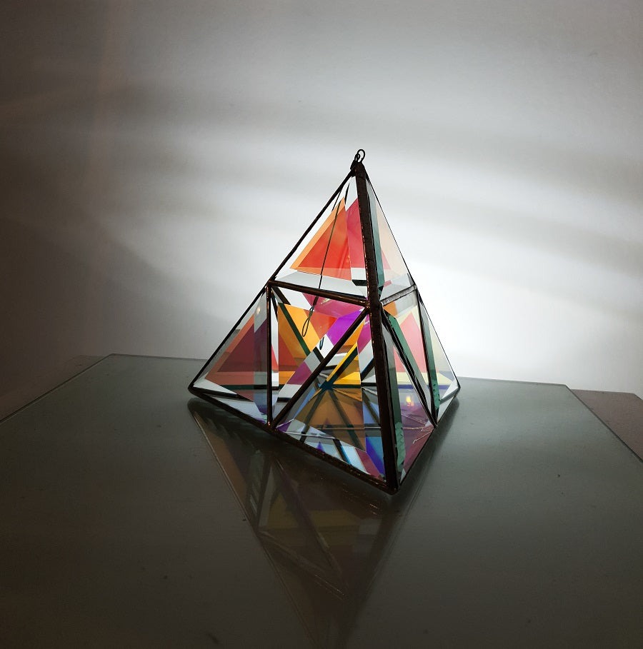 Orion Tetrahedron | 16cm & 22cm | Dichroic Glass