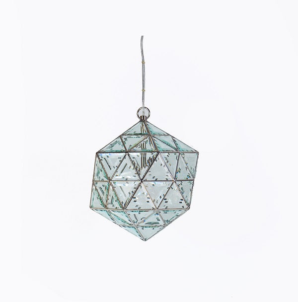 Ankaa Geometric Pendant Light 28cm & 40cm |  Clear Double Bevelled Glass