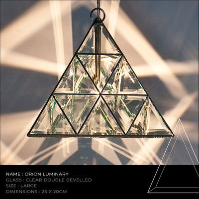 geometric glass pendant light