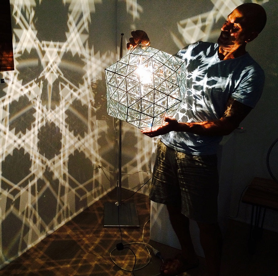 Zaniah Geometric Pendant Light | 48cm & 70cm | Double Bevelled Clear Glass