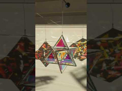 Ariel | Merkaba Sculpture | Dichroic Glass