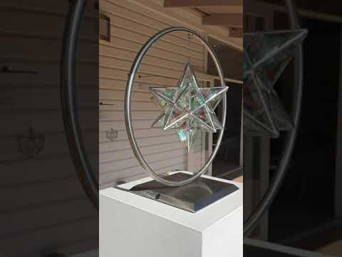 Scorpius | 28cm & 38cm | Dichroic Glass | Geometric Glass Artwork