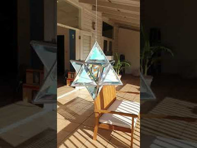 Ariel | Merkaba Sculpture | Dichroic Glass