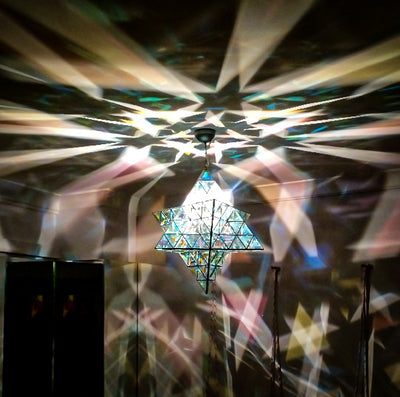Ariel Luminary - Star Shaped Pendant Light 61cm & 75cm - Dichroic Glass