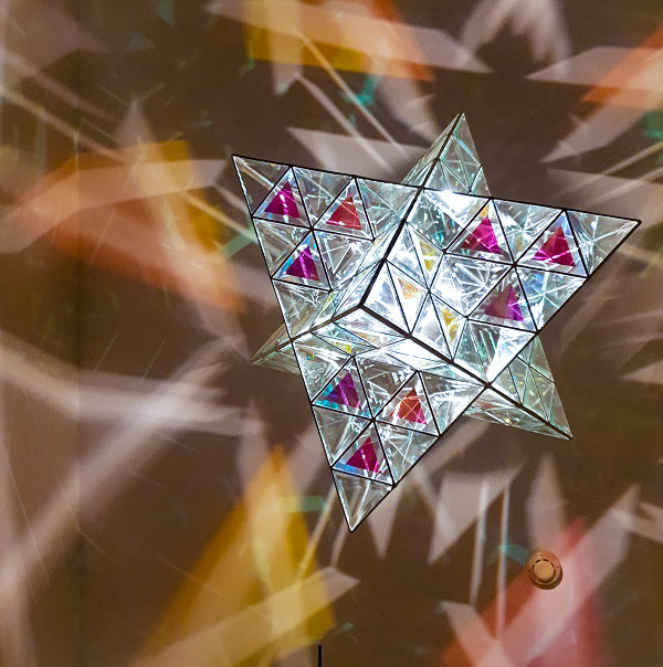 Ariel Luminary - Star Shaped Pendant Light 61cm & 75cm - Dichroic Glass